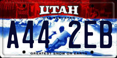 UT license plate A442EB