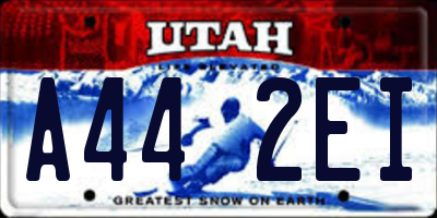 UT license plate A442EI