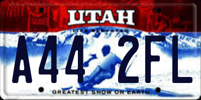 UT license plate A442FL