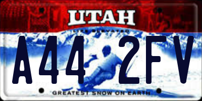 UT license plate A442FV