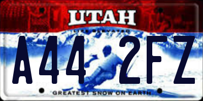 UT license plate A442FZ