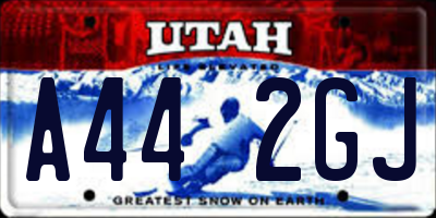 UT license plate A442GJ