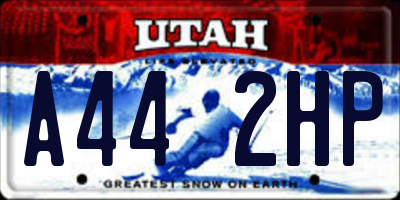 UT license plate A442HP