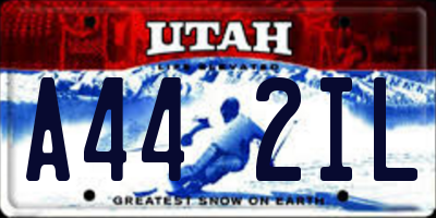 UT license plate A442IL