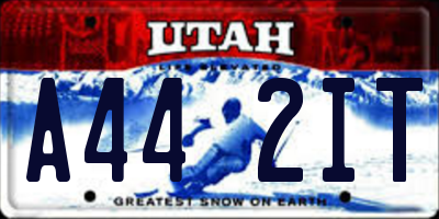 UT license plate A442IT