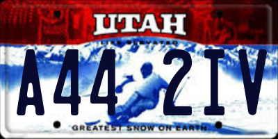 UT license plate A442IV