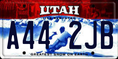 UT license plate A442JB