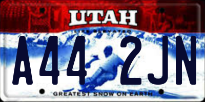 UT license plate A442JN