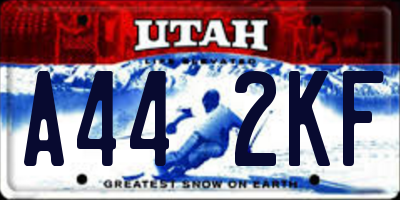 UT license plate A442KF