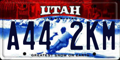 UT license plate A442KM