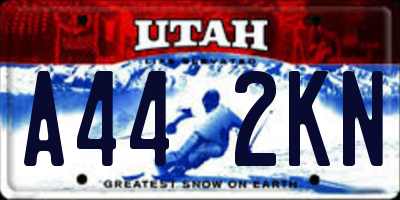 UT license plate A442KN