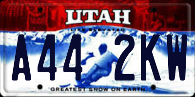 UT license plate A442KW