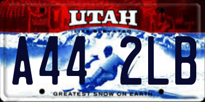 UT license plate A442LB