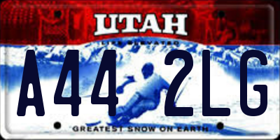UT license plate A442LG