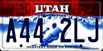 UT license plate A442LJ