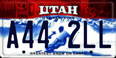 UT license plate A442LL