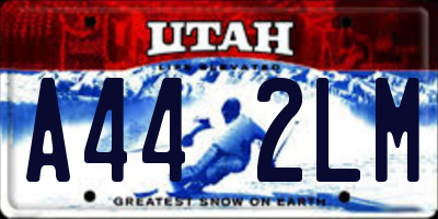 UT license plate A442LM
