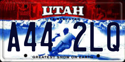 UT license plate A442LQ