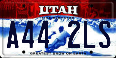 UT license plate A442LS
