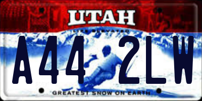 UT license plate A442LW