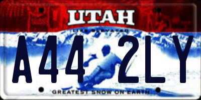 UT license plate A442LY
