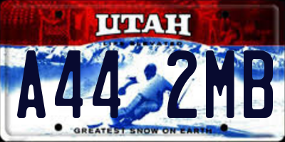 UT license plate A442MB