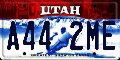 UT license plate A442ME