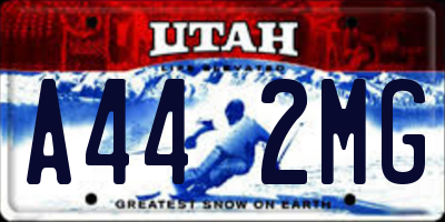 UT license plate A442MG
