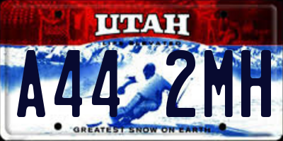 UT license plate A442MH