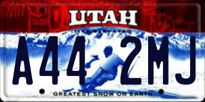 UT license plate A442MJ