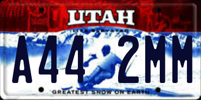 UT license plate A442MM