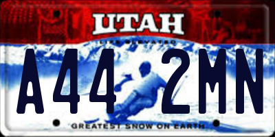 UT license plate A442MN