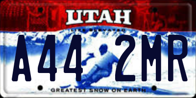 UT license plate A442MR