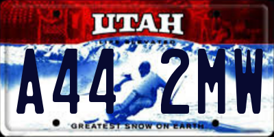 UT license plate A442MW