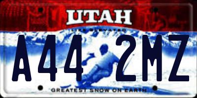 UT license plate A442MZ