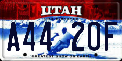 UT license plate A442OF