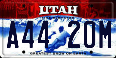 UT license plate A442OM