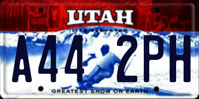 UT license plate A442PH