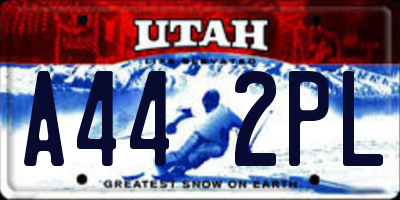 UT license plate A442PL
