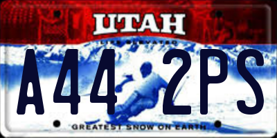 UT license plate A442PS