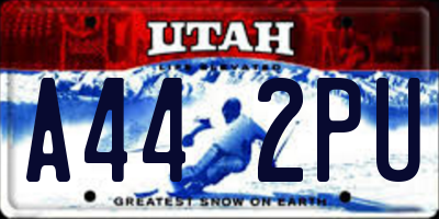 UT license plate A442PU