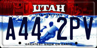 UT license plate A442PV