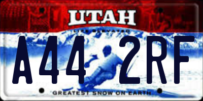 UT license plate A442RF