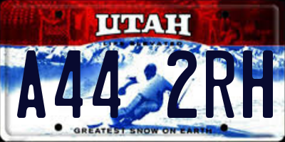 UT license plate A442RH