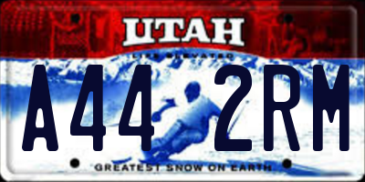 UT license plate A442RM