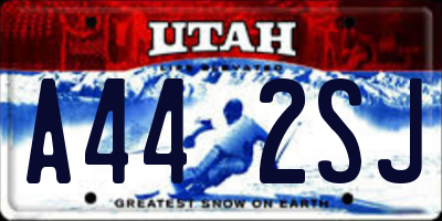 UT license plate A442SJ
