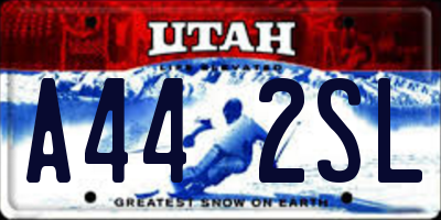 UT license plate A442SL