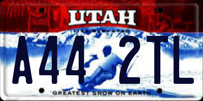 UT license plate A442TL