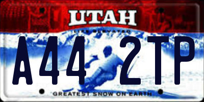 UT license plate A442TP
