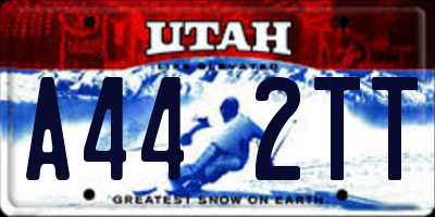UT license plate A442TT